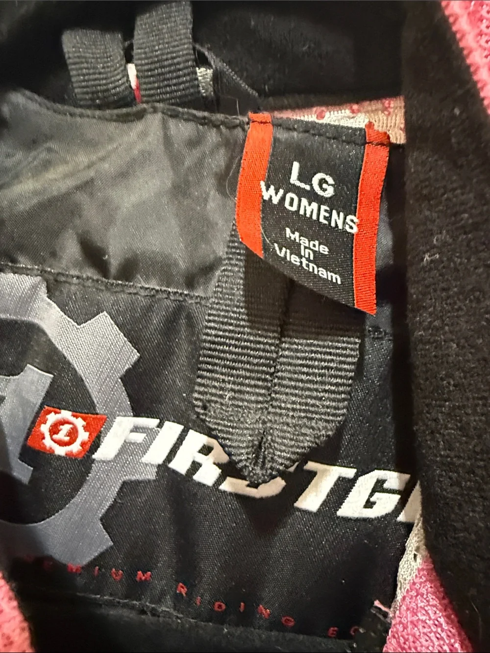 LG Pink and White Women's Motorcycle-Style Jacket